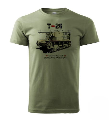 Dětské tričko STRIKER Tank T-26 olivové