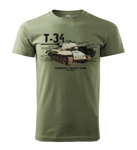 Dětské tričko STRIKER Tank T-34 olivové