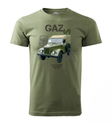 Dětské tričko GAZ 69 olivové