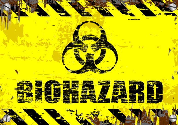 Hliníková cedule Biohazard