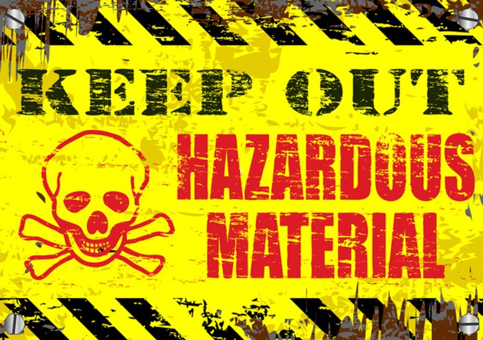 Hliníková cedule Hazardous material