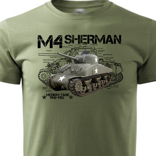 Tričko STRIKER TANK M4 Sherman